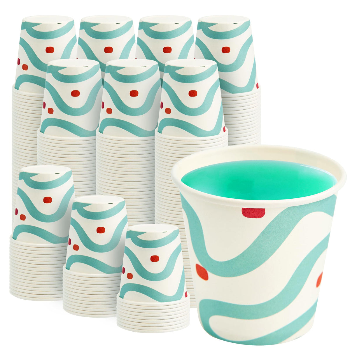 RACETOP 3 oz Bathroom Paper Cups, 100 Pack, Disposable Mouthwash Cups