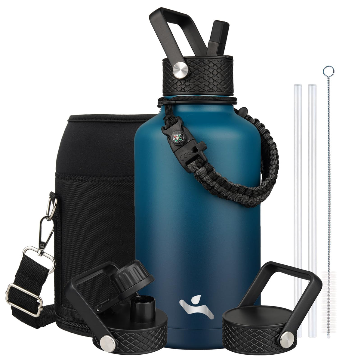 Konokyo 22 oz Insulated Stainless Steel Water Bottle with Straw Lid