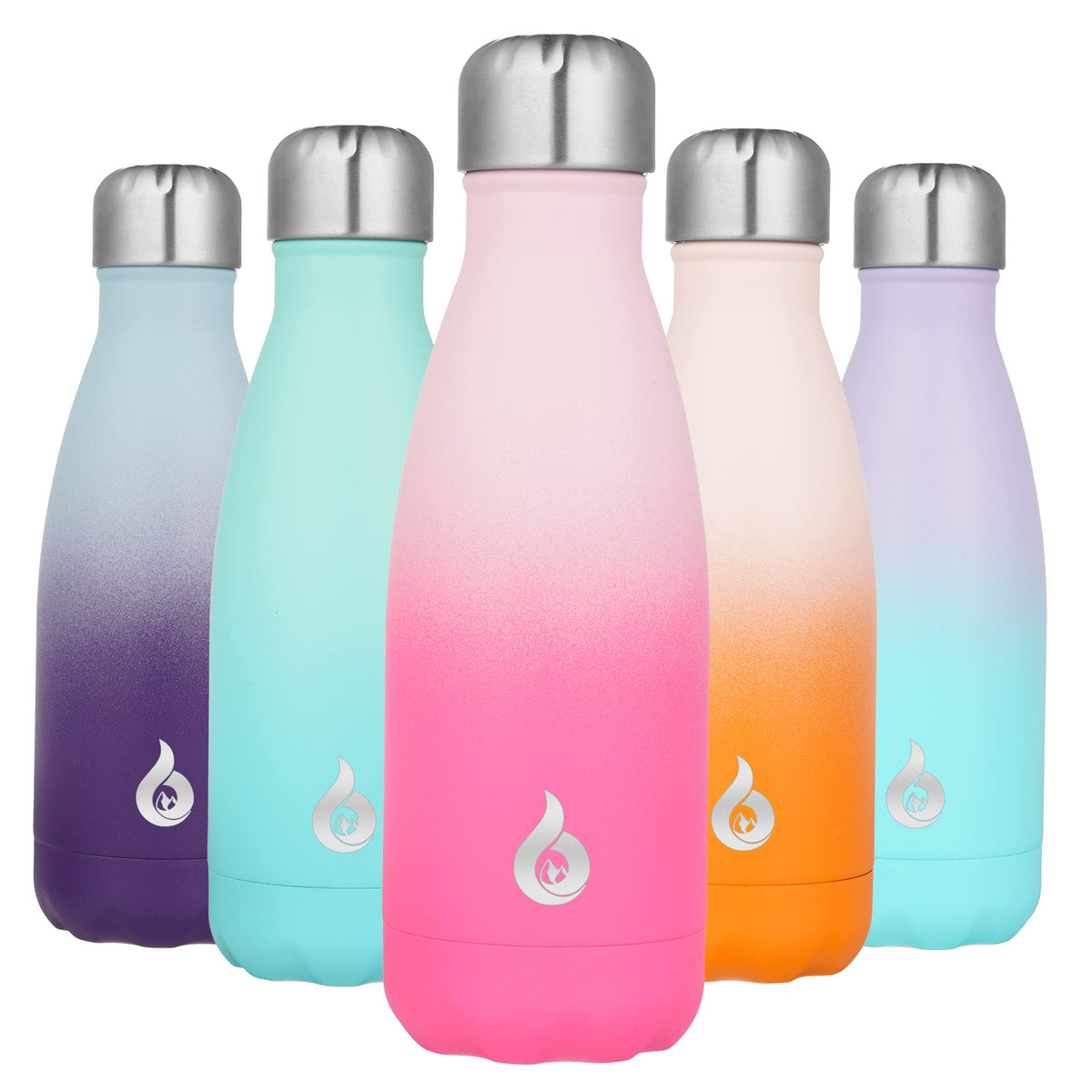 BJPKPK 12 oz Small Water Bottle, Reusable Insulated Stainless Steel Flask
