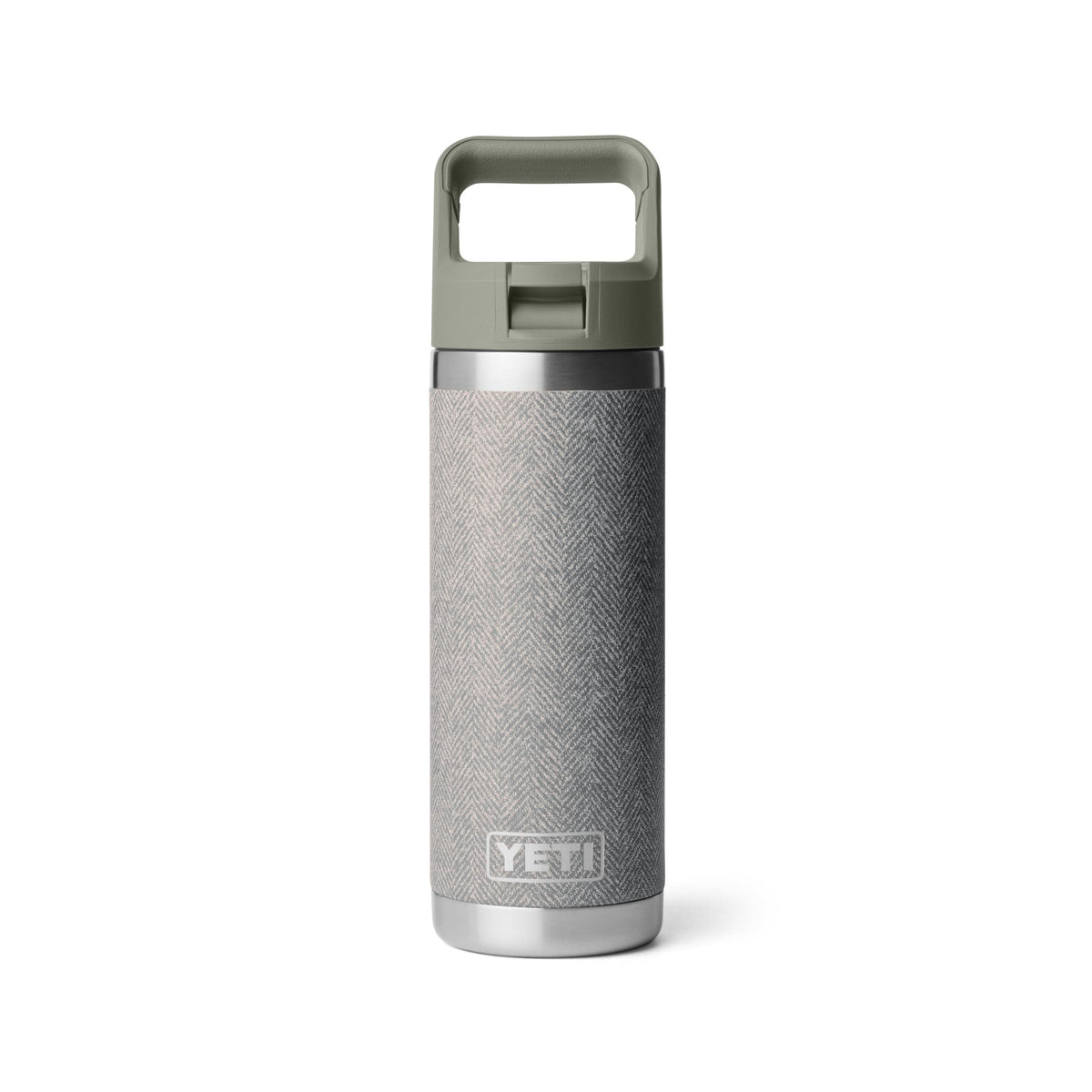 YETI Rambler 18 oz Bottle, Vacuum Insulated, Stainless Steel with Straw Cap, Navy