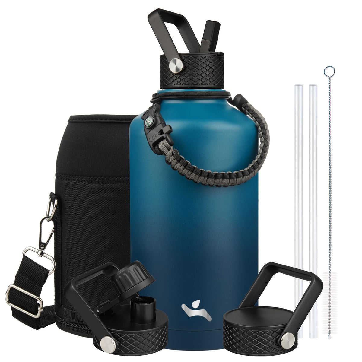 Konokyo 22 oz Insulated Stainless Steel Water Bottle with Straw Lid