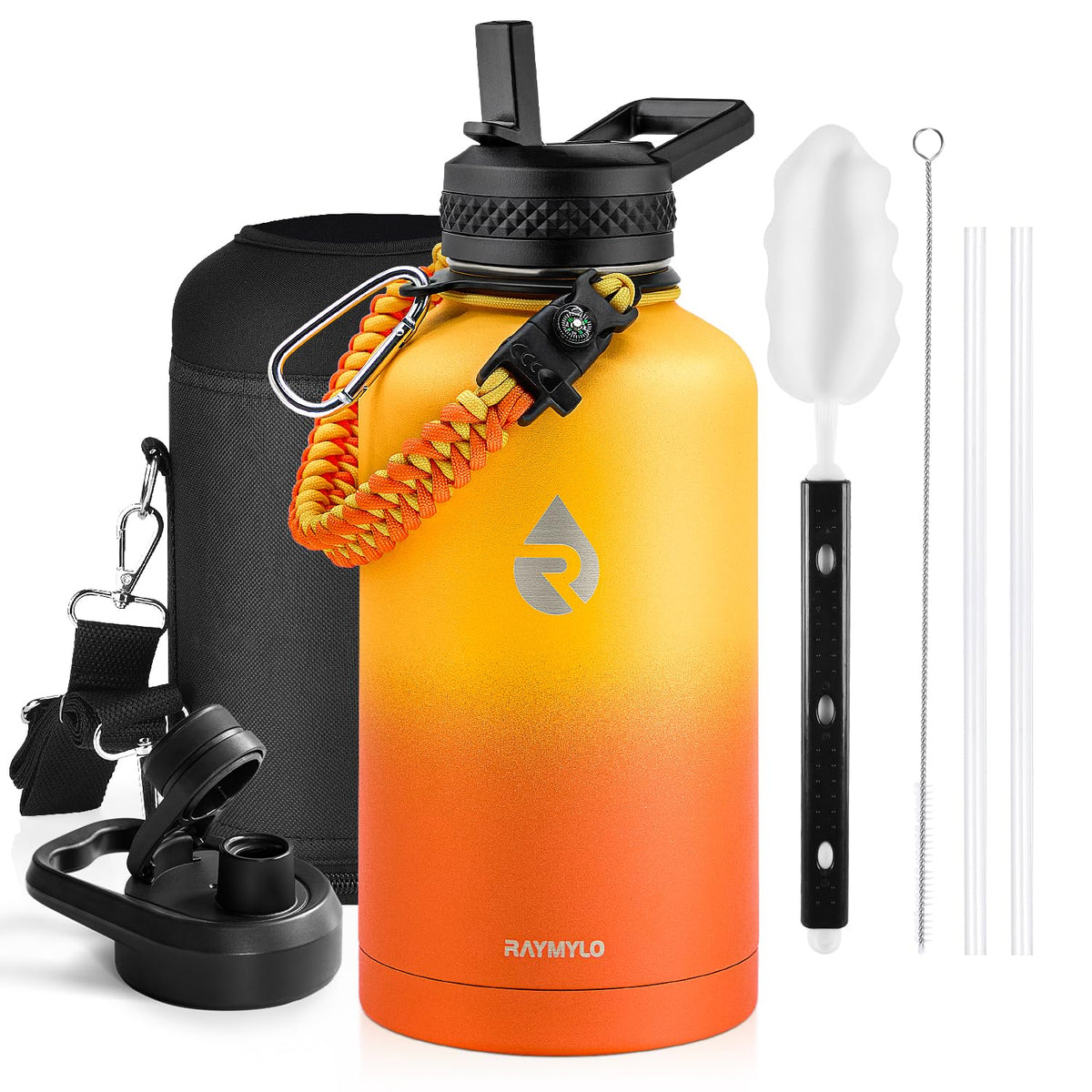 RAYMYLO Insulated Water Bottle 64 oz, Triple Wall Vacuum Stainless Steel