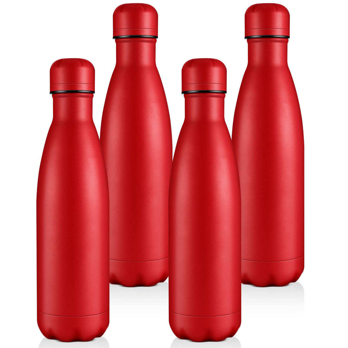Volhoply 17oz Insulated Stainless Steel Water Bottle（Silver,1 Pack)