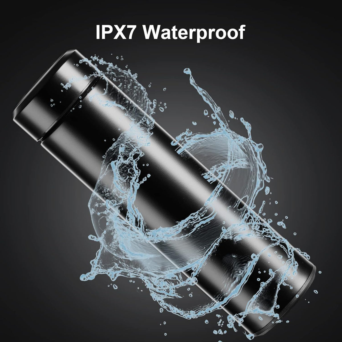 PARACITY Insulated Water Bottle, 15 oz Stainless Steel Water Bottle, Black
