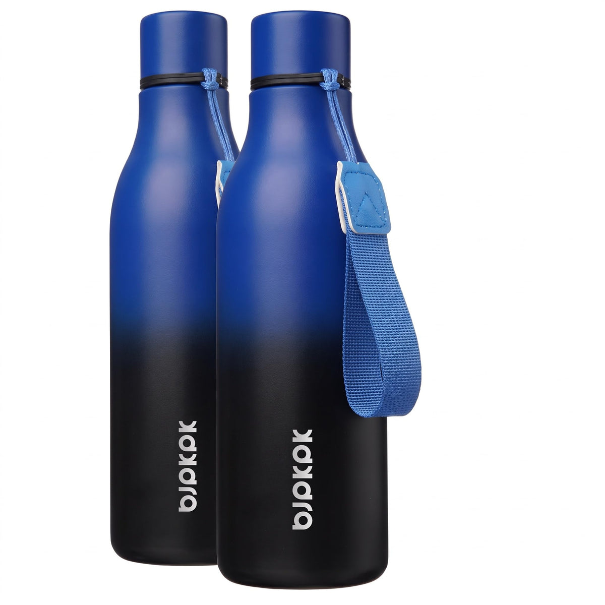BJPKPK 18oz Insulated Water Bottle, Stainless Steel Bottle with Carry Strap