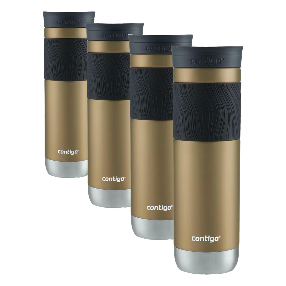Contigo Byron Vacuum-Insulated Stainless Steel Travel Mug with Leak-Proof Lid, Reusable Coffee Cup or Water Bottle, BPA-Free, 20oz 2-Pack in Sake & Blue Corn Perfect for Hot and Cold Beverages
