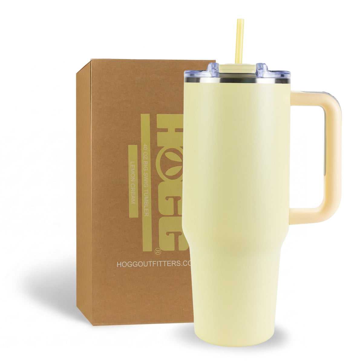 Hogg Big Swig 40oz Tumbler with Handle and Straw - Red, 40 oz Tumbler, Insulated Cup with Handle, 40oz Water Bottle with Straw, Thermal Cups, Leak Proof Lid, Travel Mugs, Stainless Steel