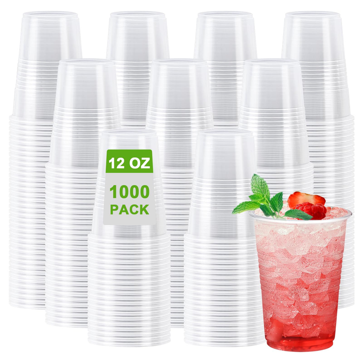 Lamosi 500 Pack 7 oz Plastic Cups, Disposable Clear Water Cups