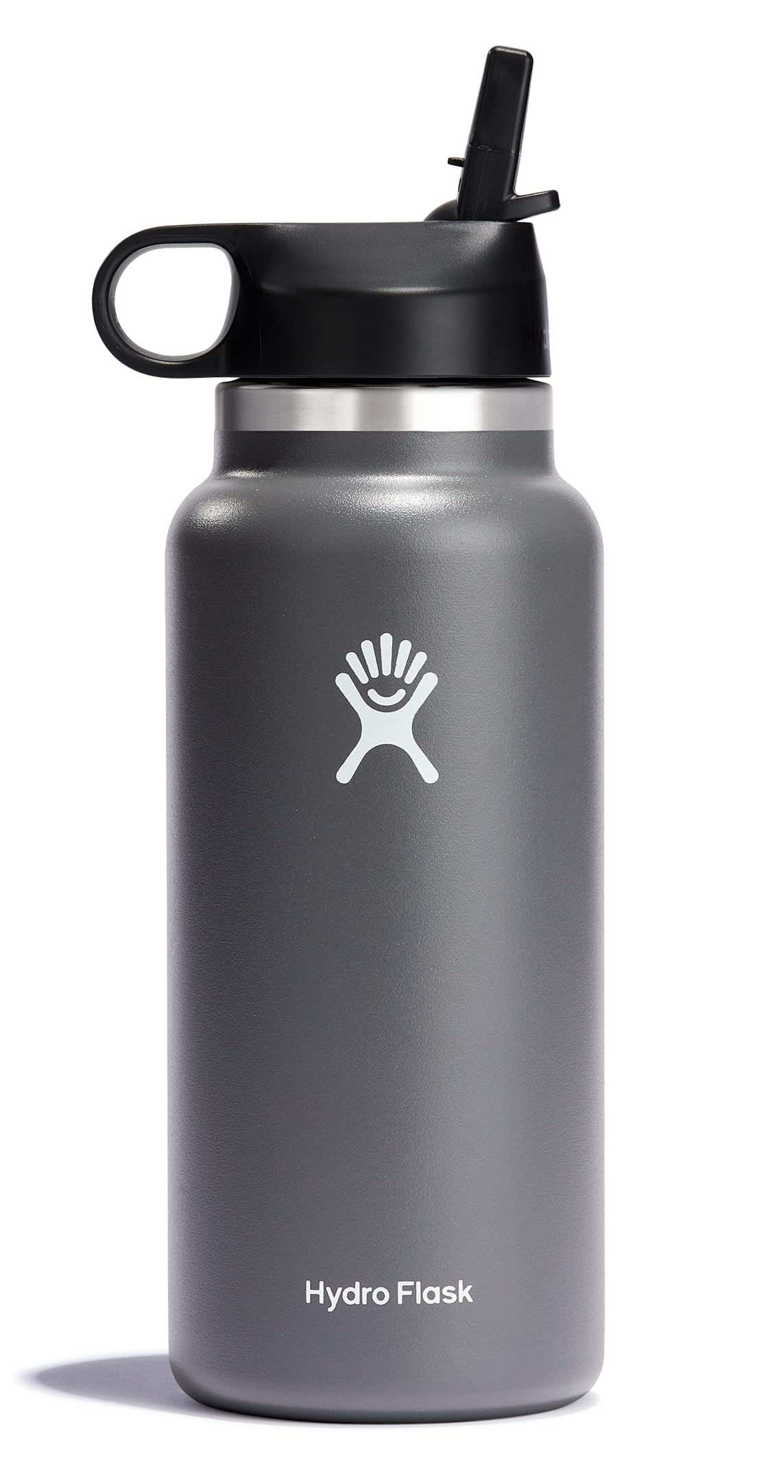 Hydro Flask Water Bottle - Insulated Stainless Steel - Wide Straw Lid, Non Spill, Leakproof in 24 Oz Ivory