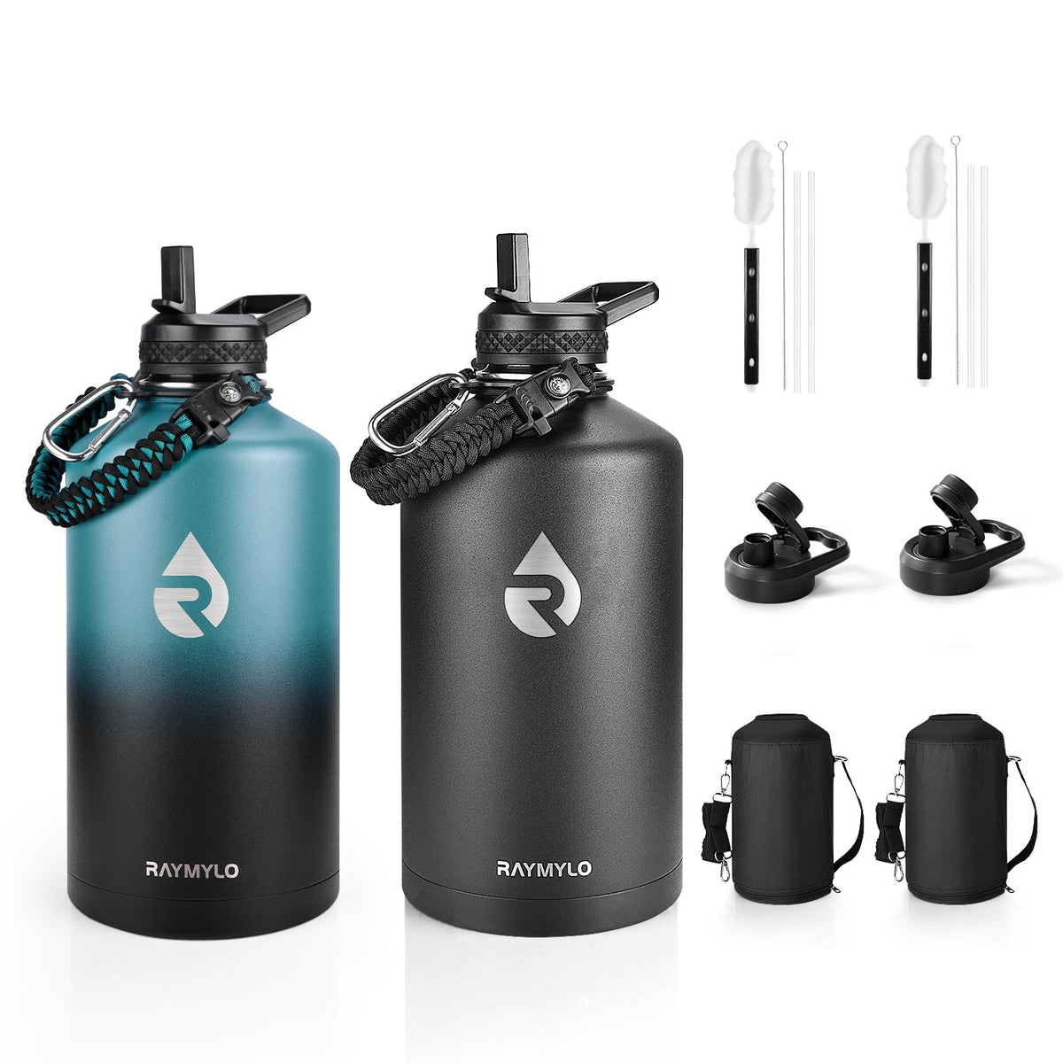 RAYMYLO Insulated Water Bottle 40 oz, Triple Wall Vacuum Stainless Steel