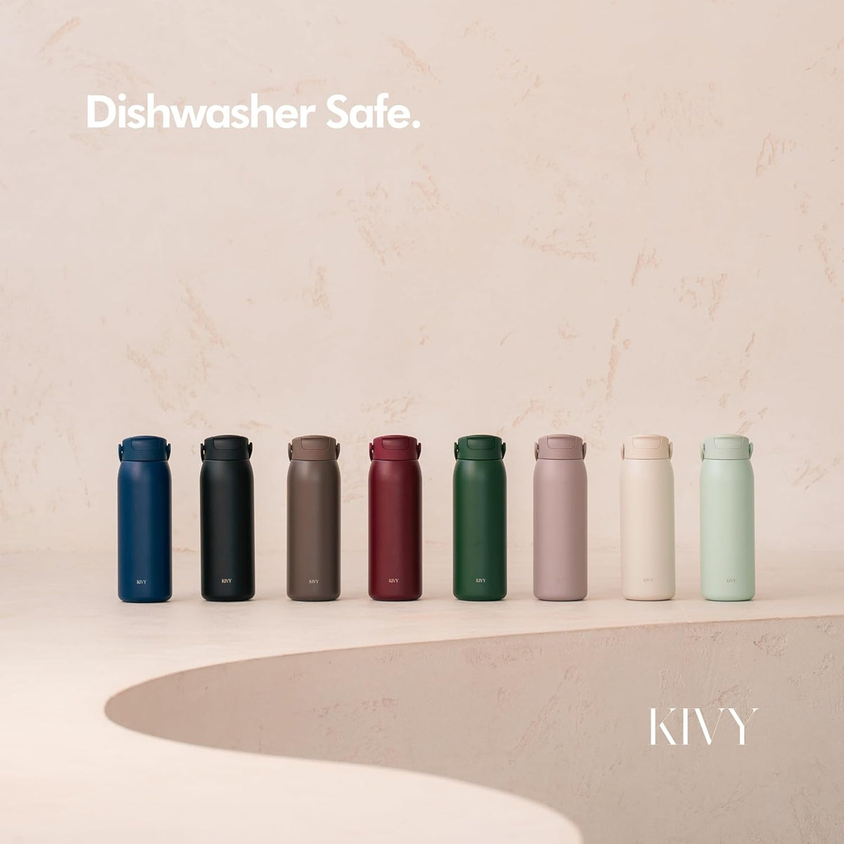 KIVY Stainless Steel Water Bottle With Straw 24oz - 24h Cold | 12h Hot