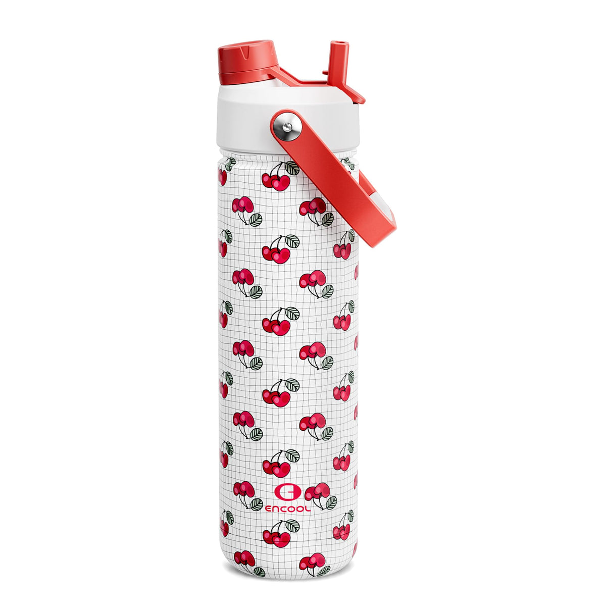 ENCOOL Insulated Water Bottle with Straw Stainless Steel Water Bottle, Leak-Proof, BPA-Free, Double Wall Vacuum Keeps Cold for 24 Hours for Sports, Travel, School (26 oz, Black Night)