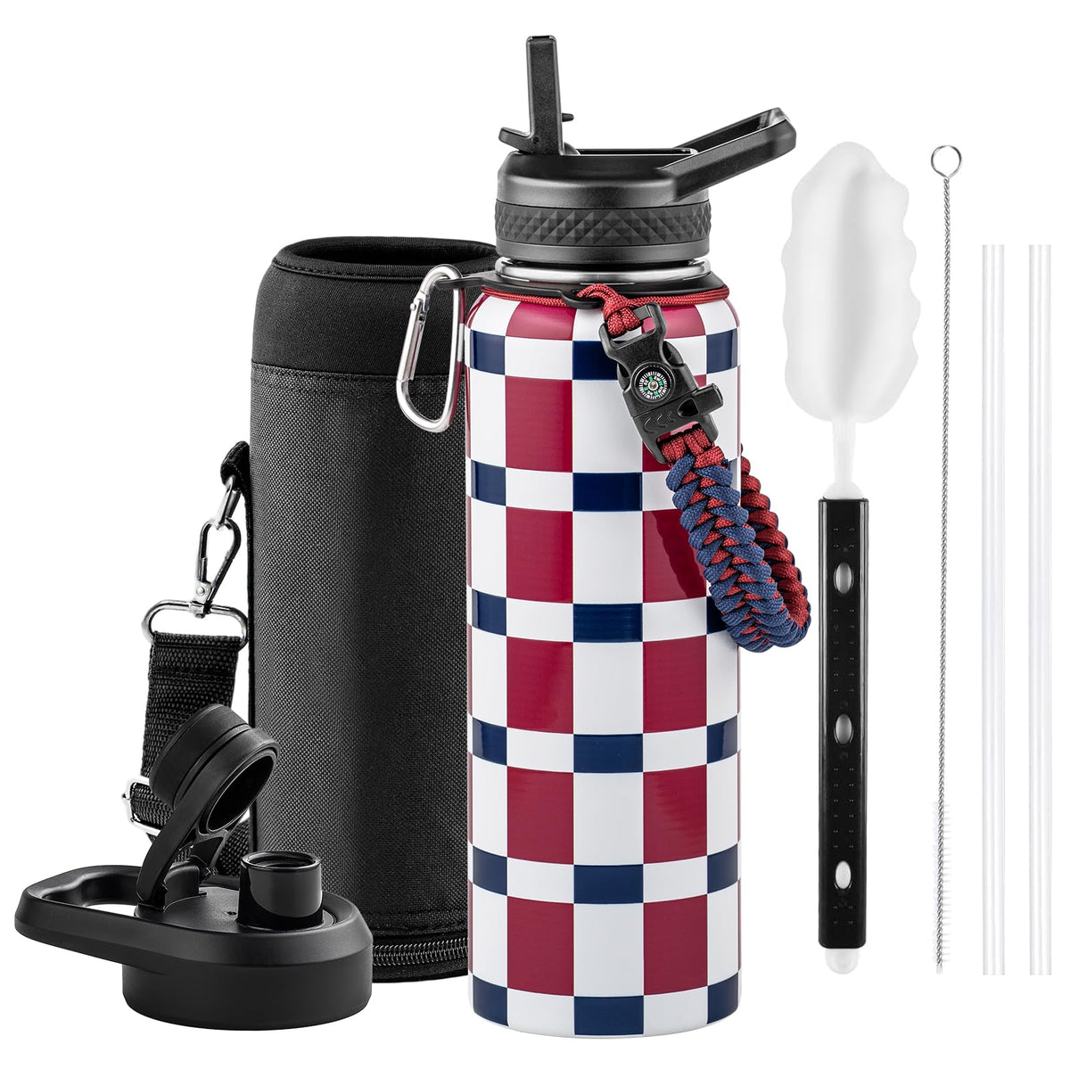RAYMYLO Insulated Water Bottle 40 oz, Triple Wall Vacuum Stainless Steel