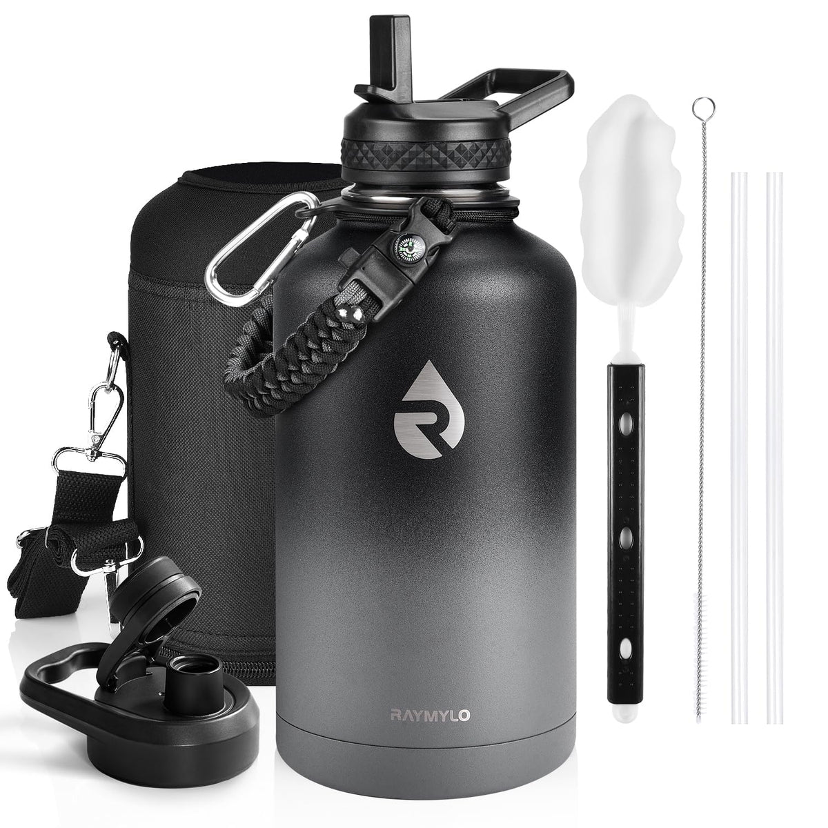RAYMYLO Insulated Water Bottle 40 oz, Triple Wall Vacuum Stainless Steel