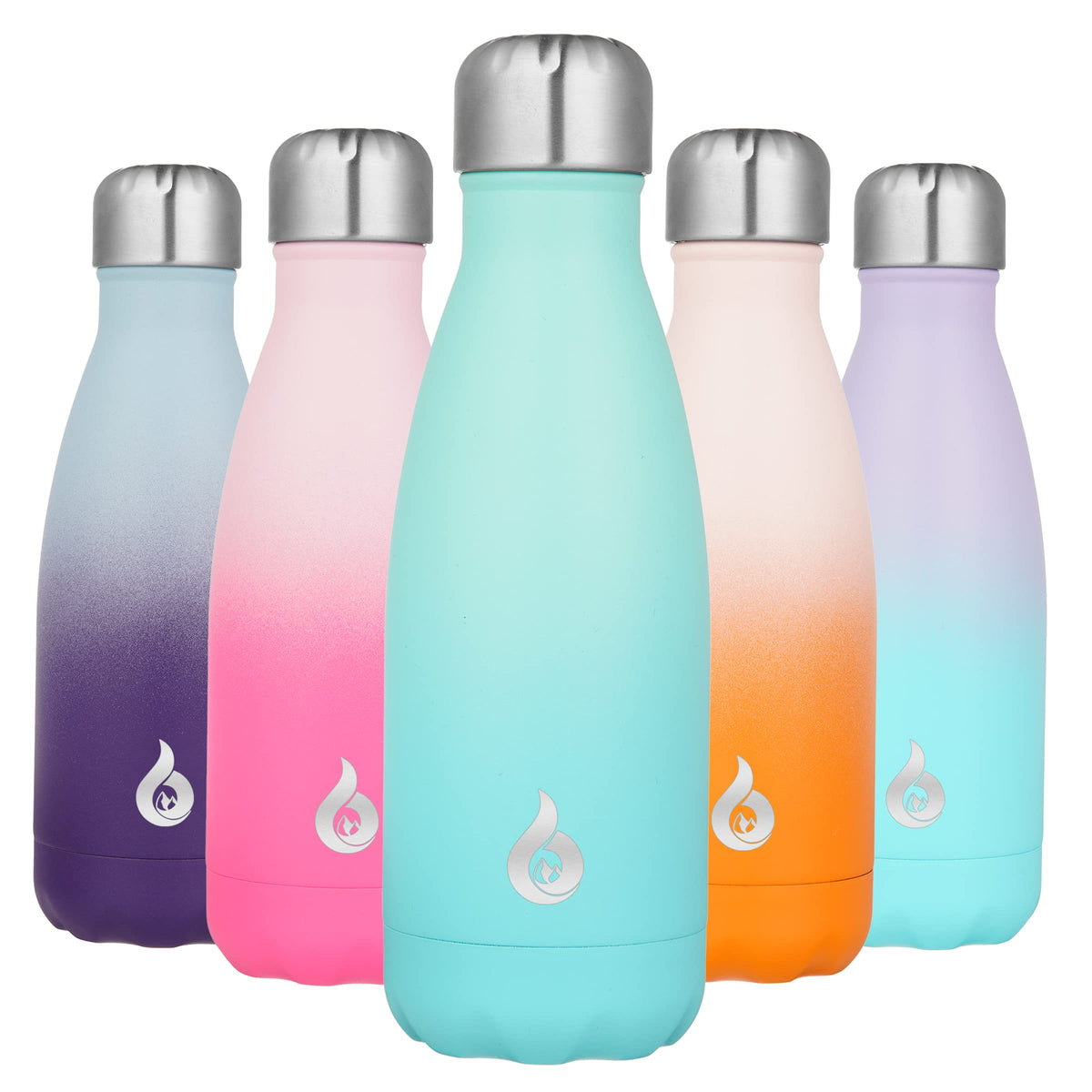 BJPKPK 12 oz Small Water Bottle, Reusable Insulated Stainless Steel Flask
