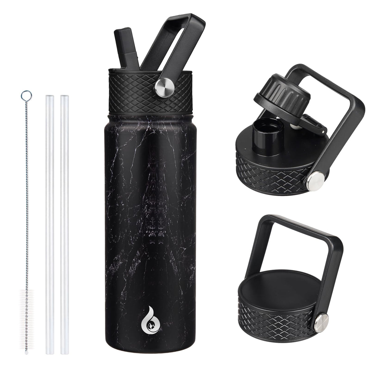 BJPKPK 64oz Insulated Water Bottle, Half Gallon Water Jug with Straw Lid