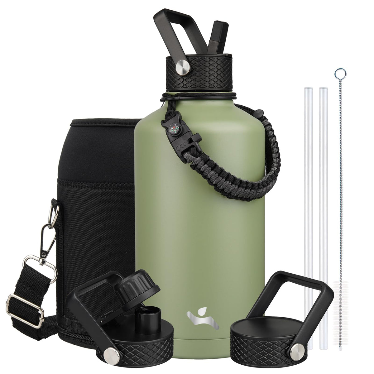 Konokyo 22 oz Insulated Stainless Steel Water Bottle with Straw Lid