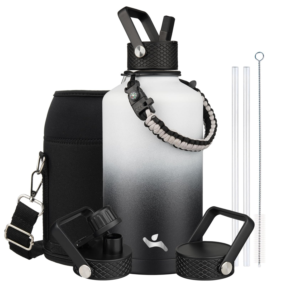 Konokyo 22 oz Insulated Stainless Steel Water Bottle with Straw Lid