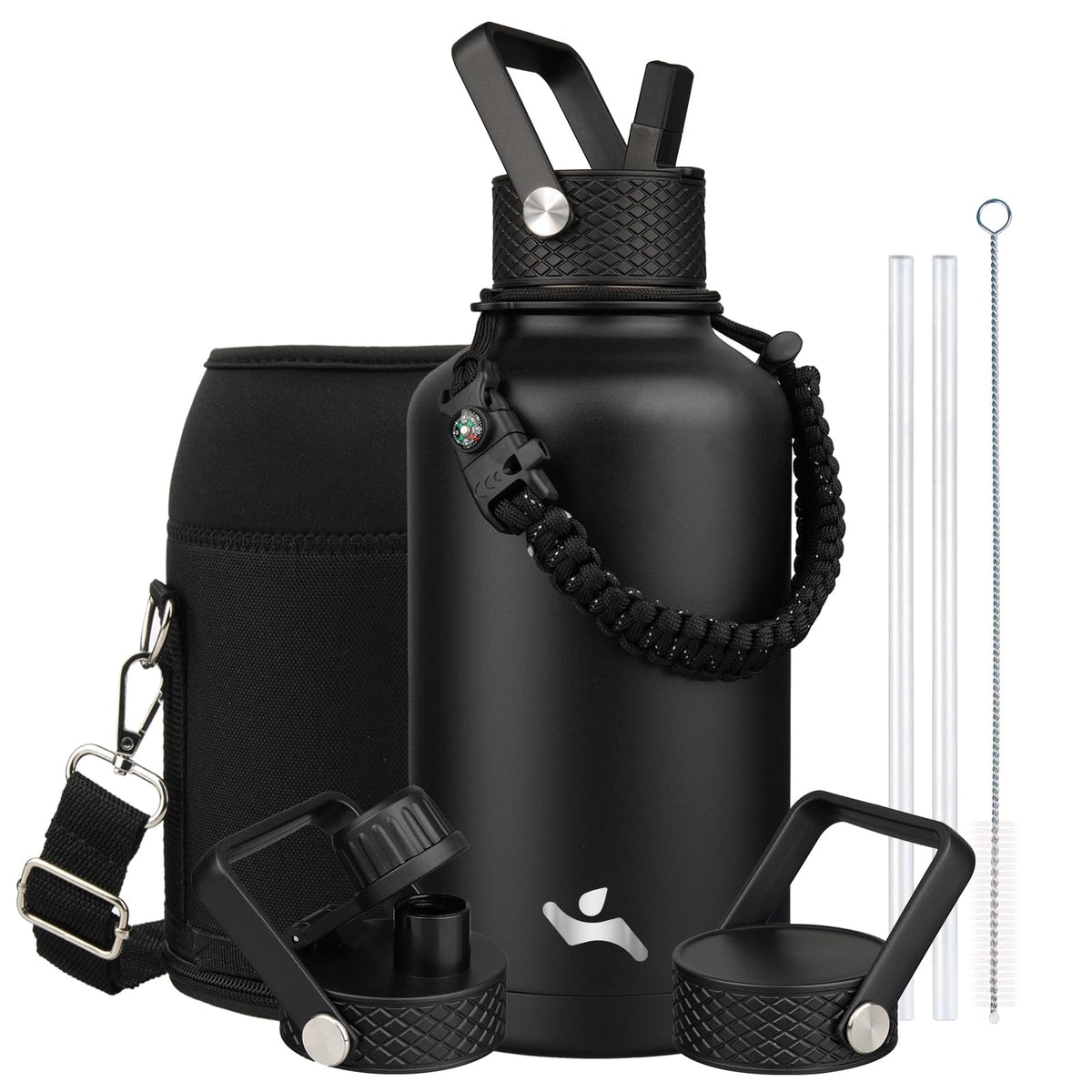 Konokyo 22 oz Insulated Stainless Steel Water Bottle with Straw Lid