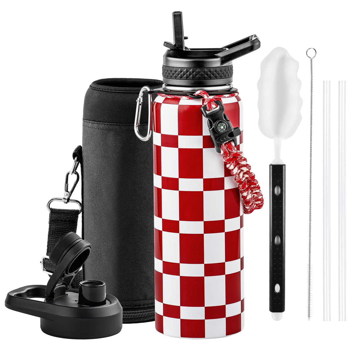 RAYMYLO Insulated Water Bottle 64 oz, Triple Wall Vacuum Stainless Steel