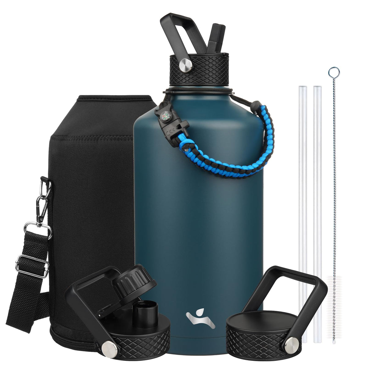 Konokyo 22 oz Insulated Stainless Steel Water Bottle with Straw Lid