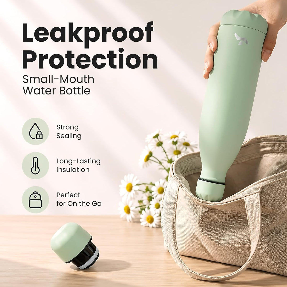 Konokyo 25 oz Insulated Stainless Steel Water Bottle, Blue