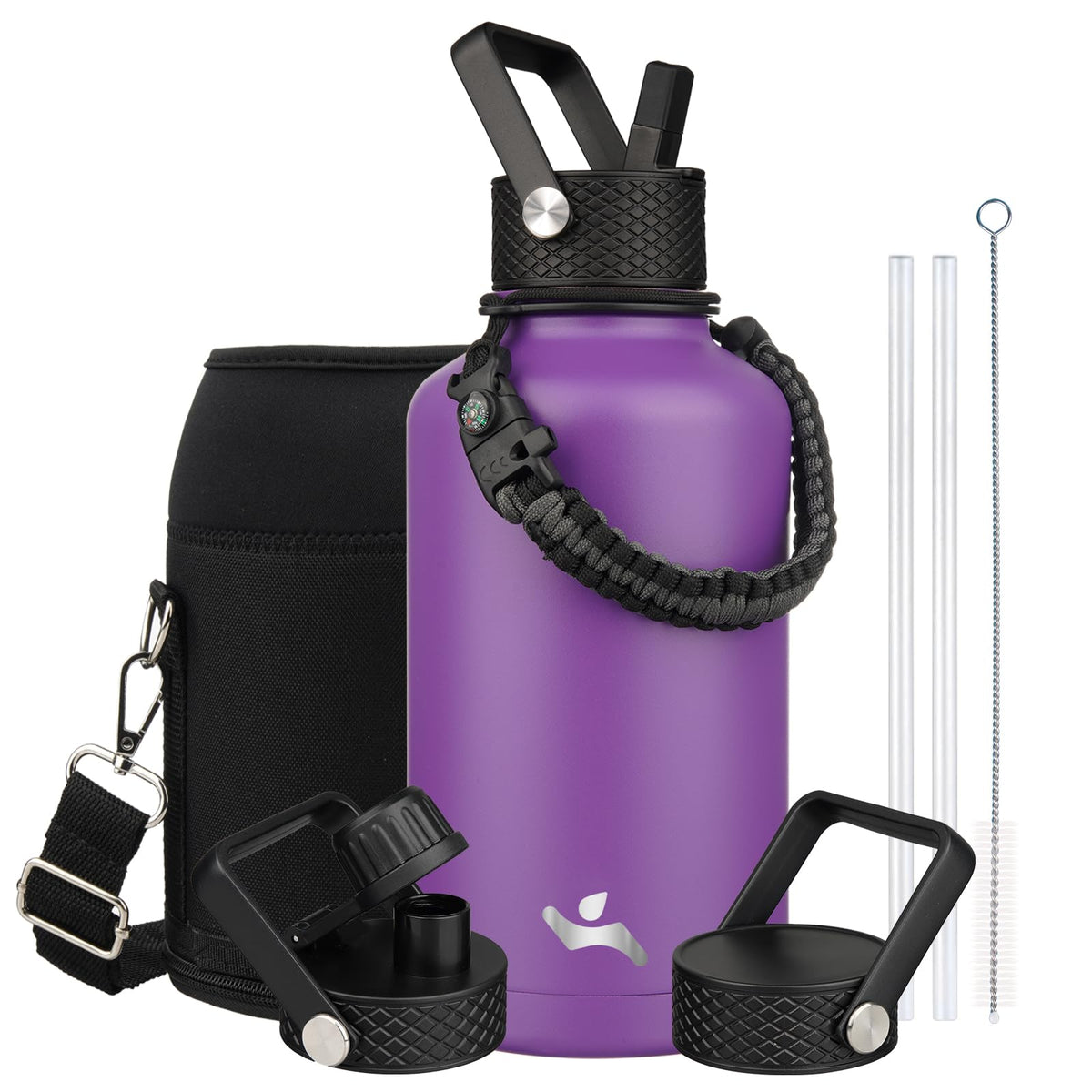 Konokyo 22 oz Insulated Stainless Steel Water Bottle with Straw Lid