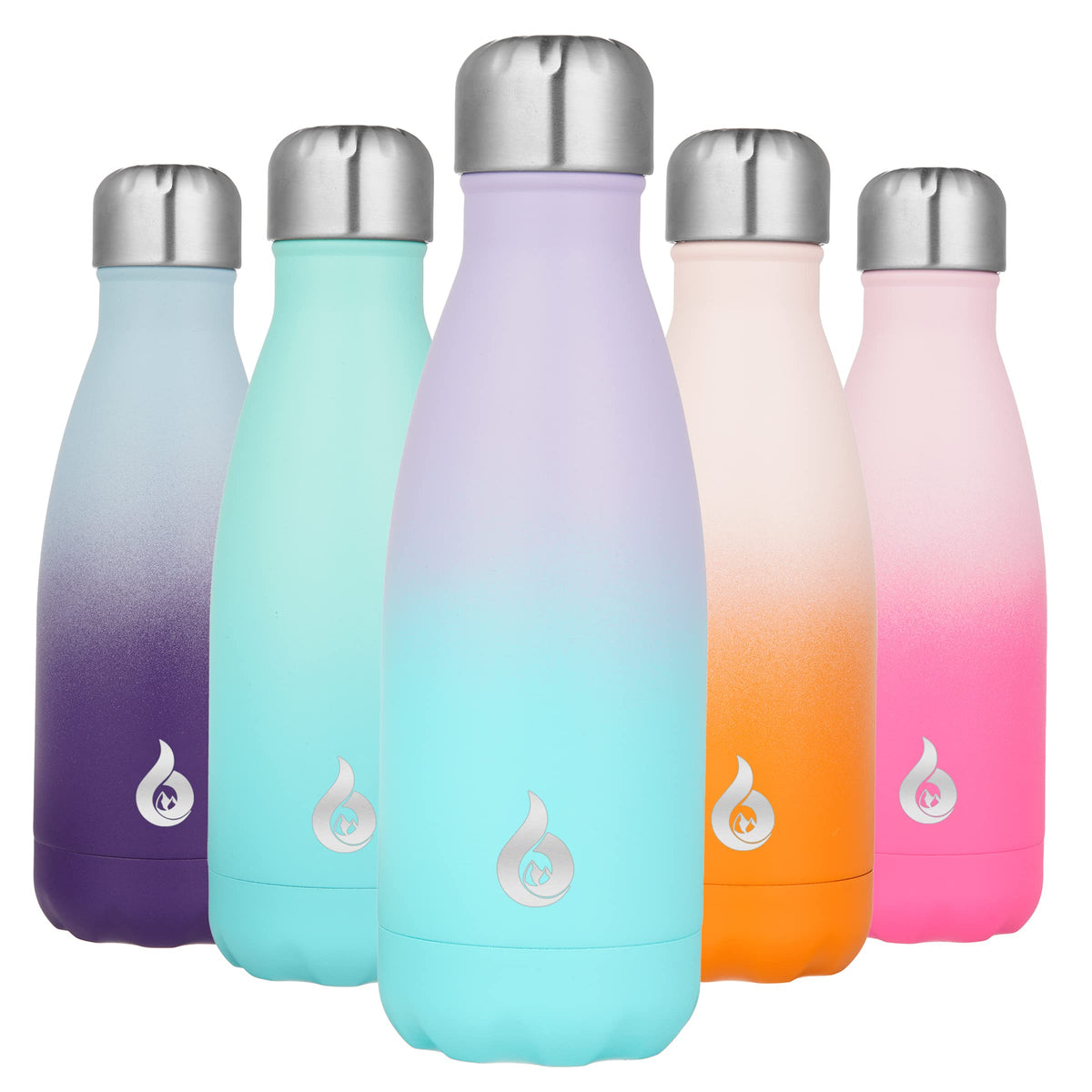 BJPKPK 12 oz Small Water Bottle, Reusable Insulated Stainless Steel Flask