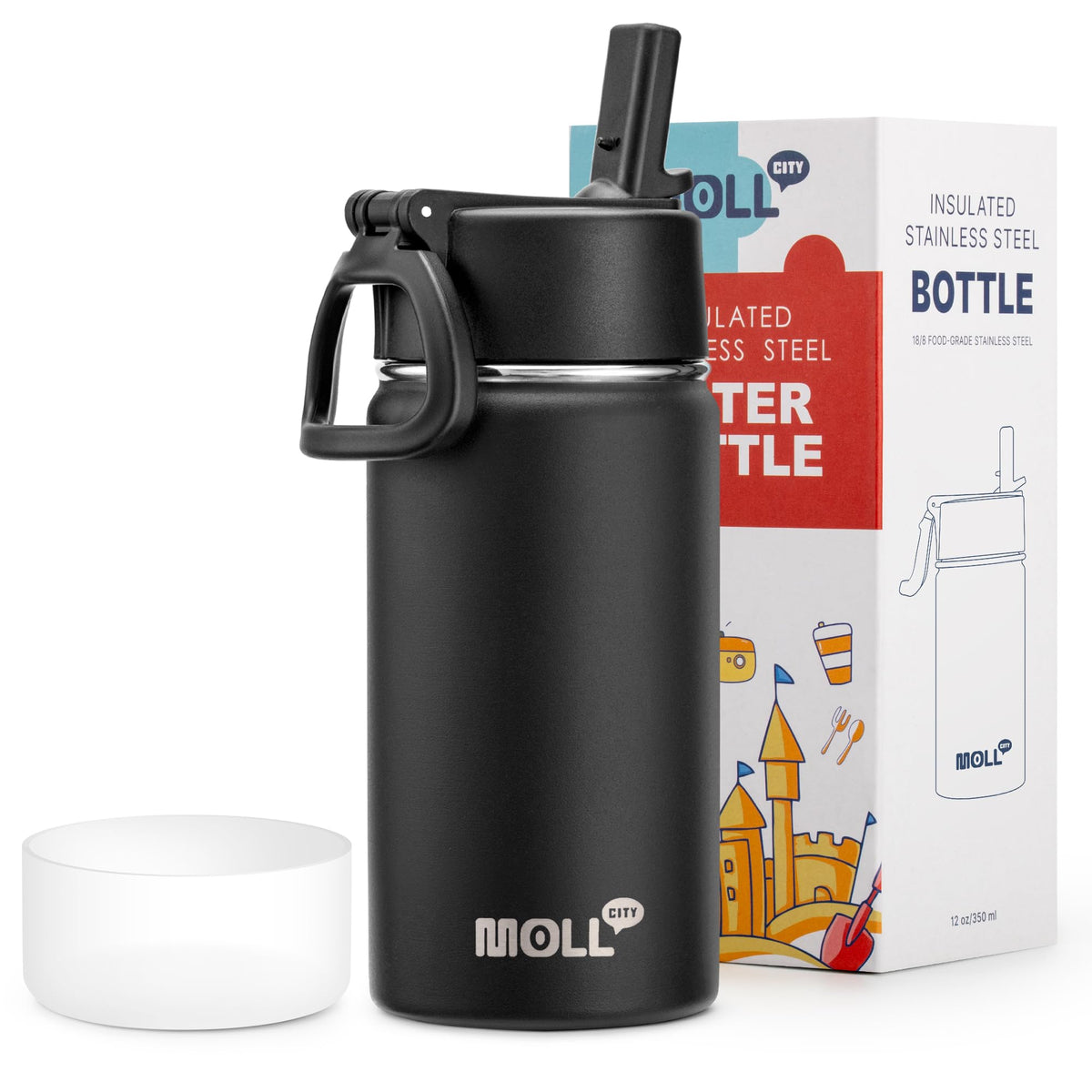 Stainless Steel Water Bottle 16 oz, Grass Green