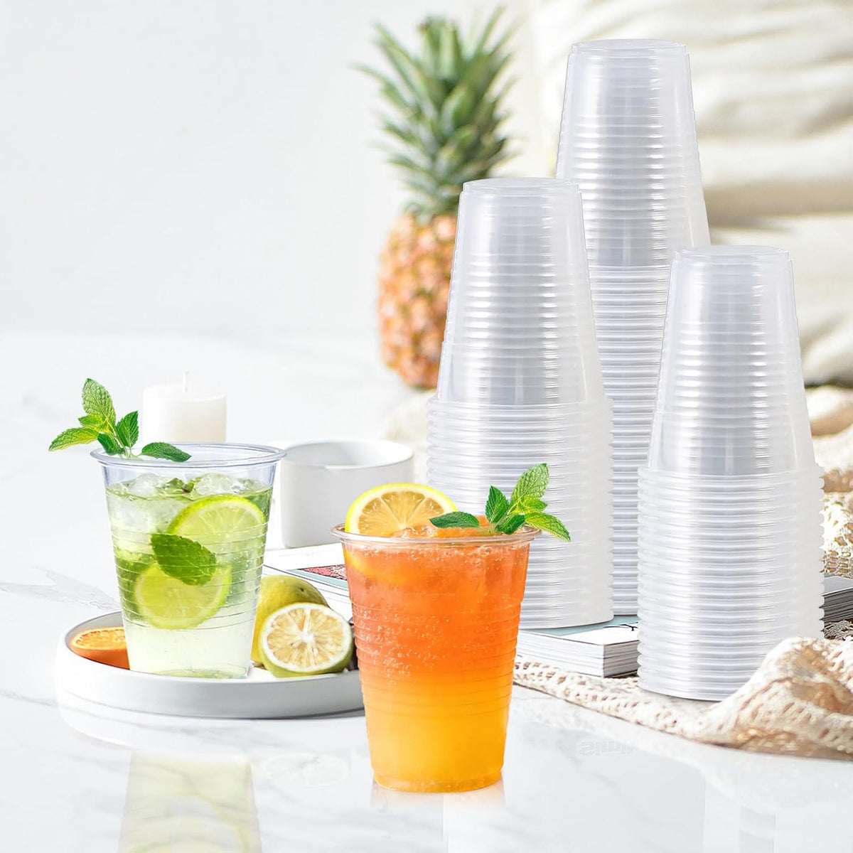 Lamosi 500 Pack 7 oz Plastic Cups, Disposable Clear Water Cups