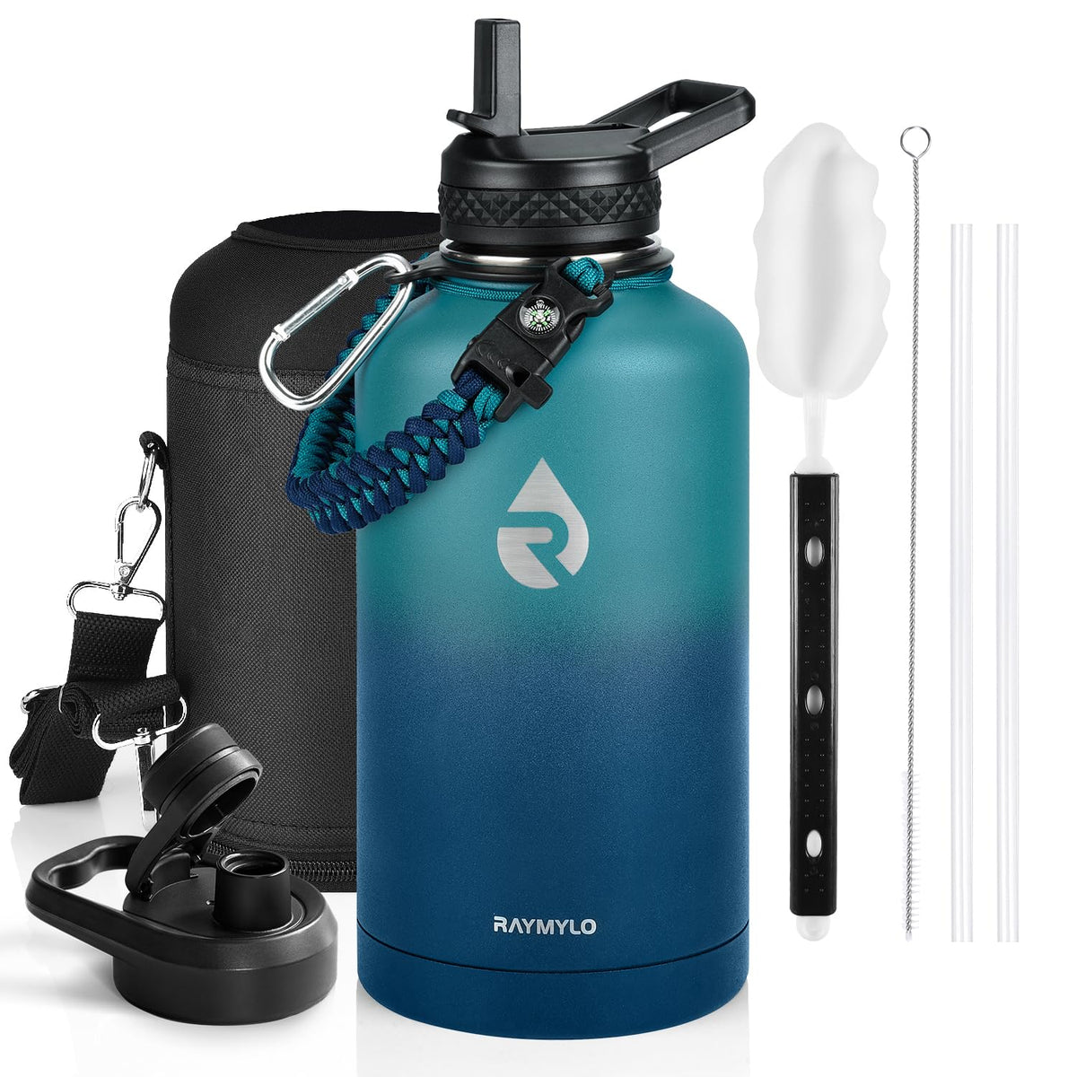 RAYMYLO Insulated Water Bottle 87 oz, Triple Wall Vacuum Stainless Steel