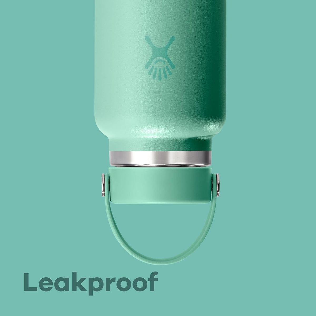 Hydro Flask Water Bottle - Insulated Stainless Steel - Wide Mouth Flex Lid, Non Spill, Leakproof and Refillable in 20 Oz Harbor Blue