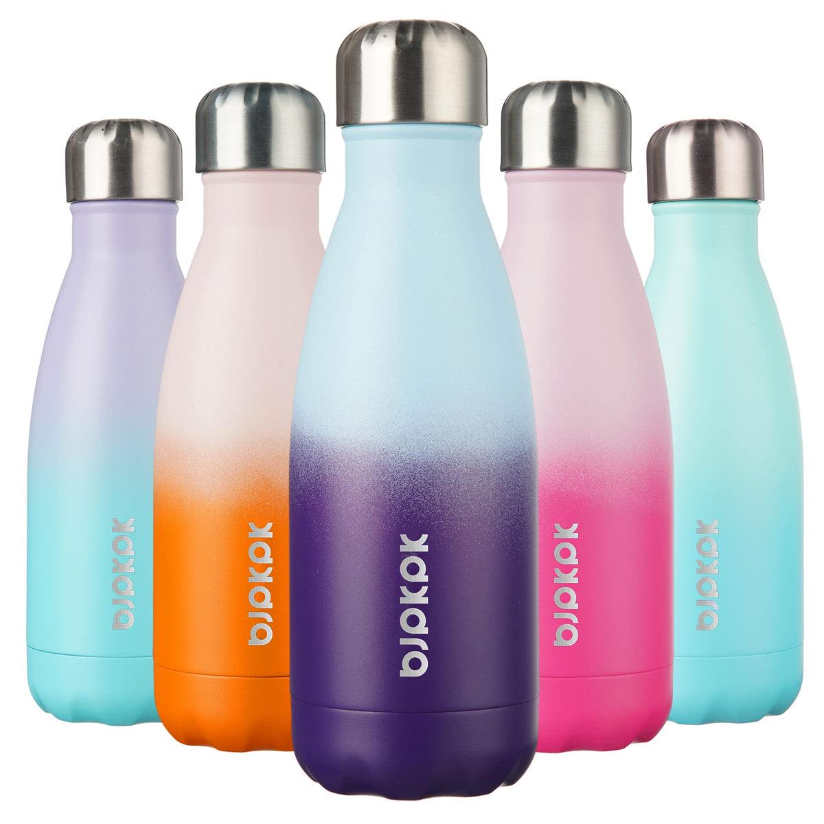 BJPKPK 12 oz Small Mini Water Bottle, Insulated Stainless Steel Flask