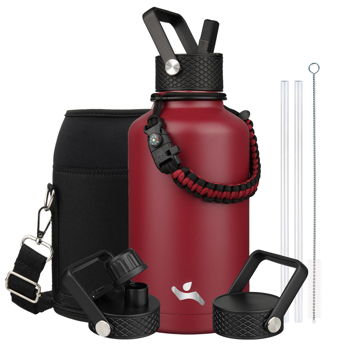 Konokyo 22 oz Insulated Stainless Steel Water Bottle with Straw Lid