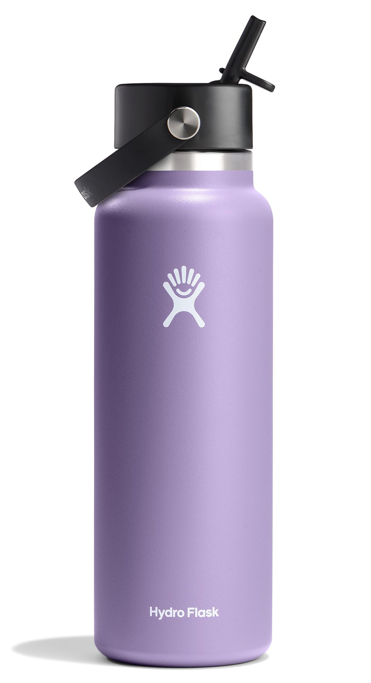 Hydro Flask Water Bottle - Insulated Stainless Steel - Wide Straw Lid, Non Spill, Leakproof in 24 Oz Ivory