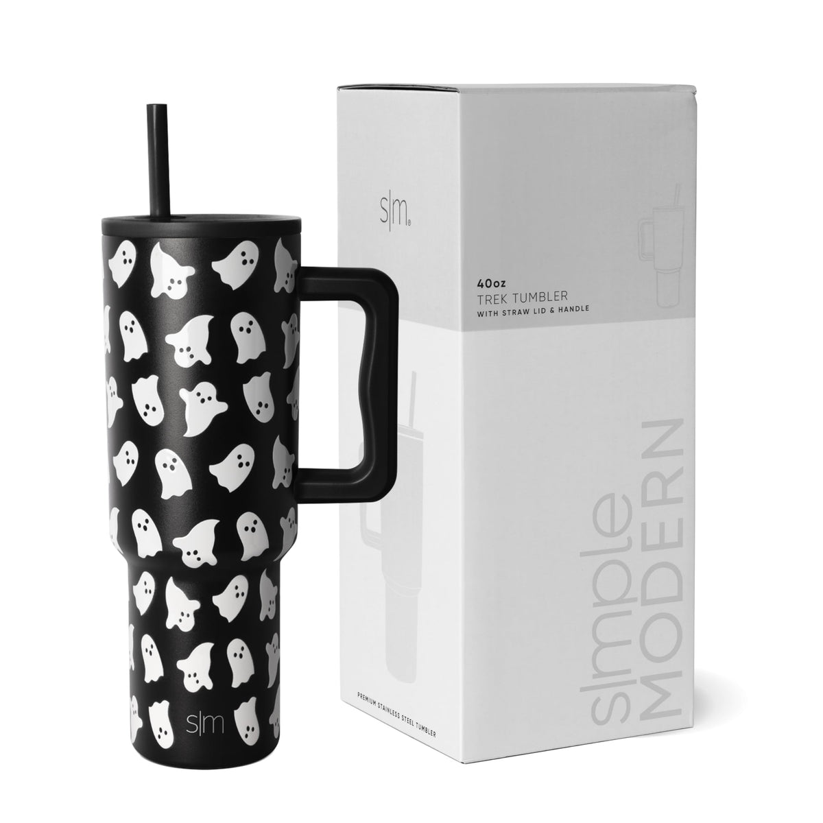 Simple Modern Tumbler with Handle and Straw | 40oz | Green