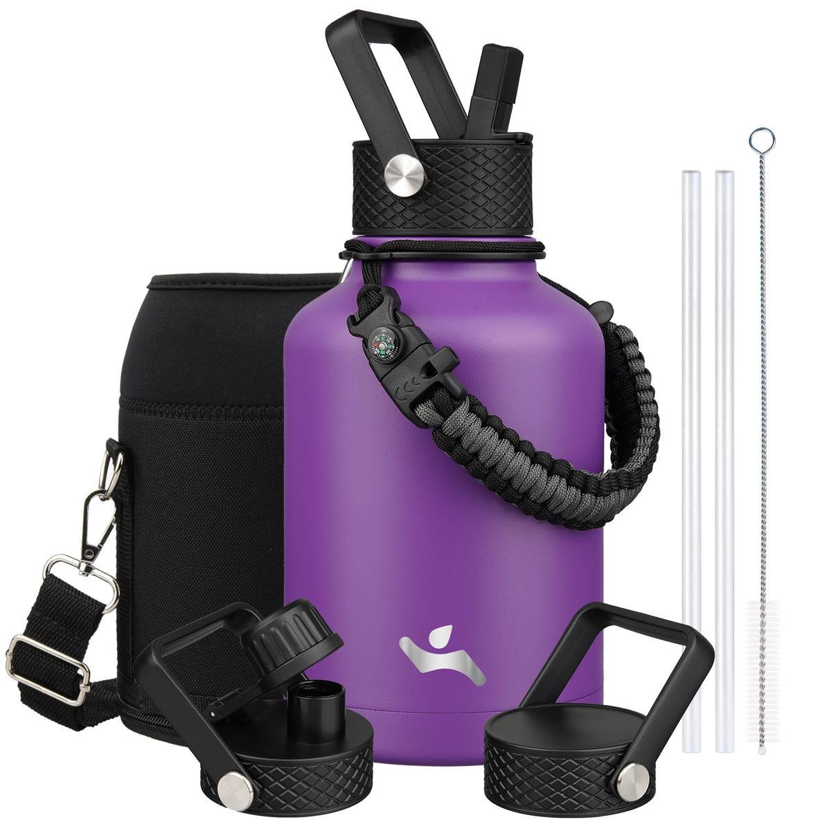 Konokyo 22 oz Insulated Stainless Steel Water Bottle with Straw Lid