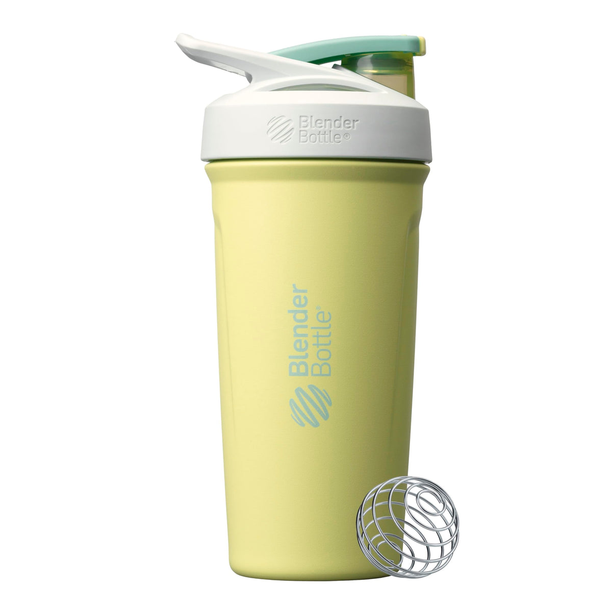 BlenderBottle Sport Flip Stainless Steel Shaker Bottle 24 oz Black