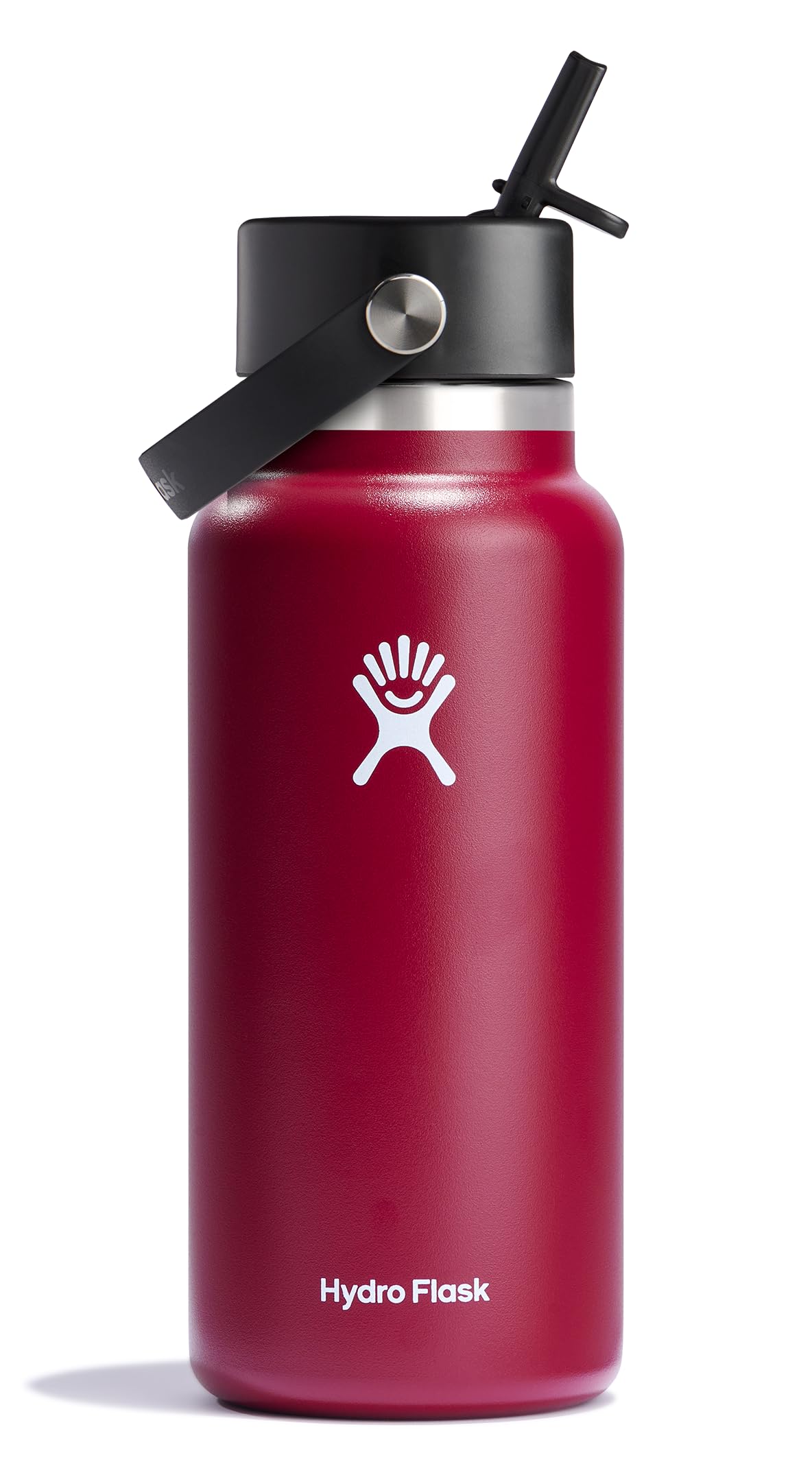 Hydro Flask Water Bottle - Insulated Stainless Steel - Wide Straw Lid, Non Spill, Leakproof in 24 Oz Ivory