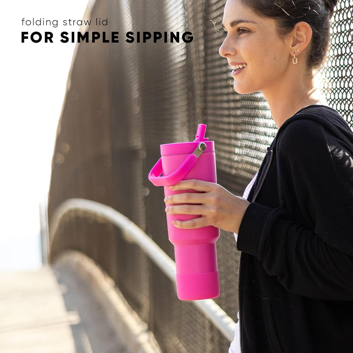 Simple Modern Tumbler with Handle, Water Jug | 40oz | Gray