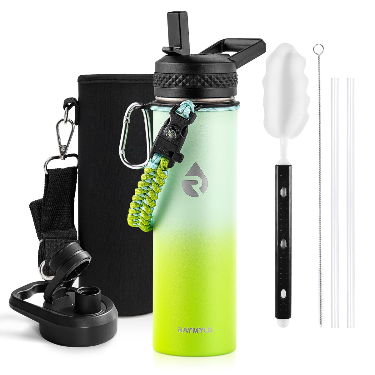 RAYMYLO Insulated Water Bottle 64 oz, Triple Wall Vacuum Stainless Steel