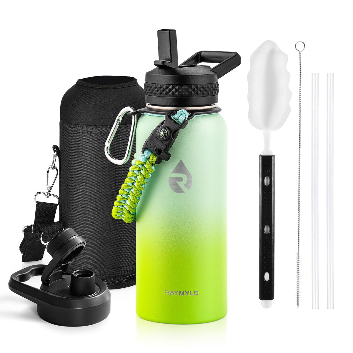 RAYMYLO One Gallon Water Bottle Insulated 128 oz, Stainless Steel
