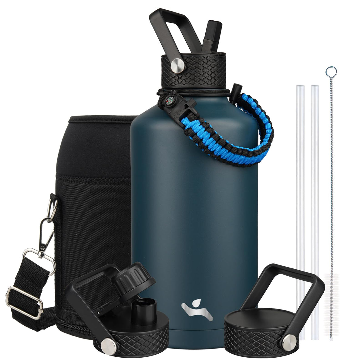 Konokyo 22 oz Insulated Stainless Steel Water Bottle with Straw Lid