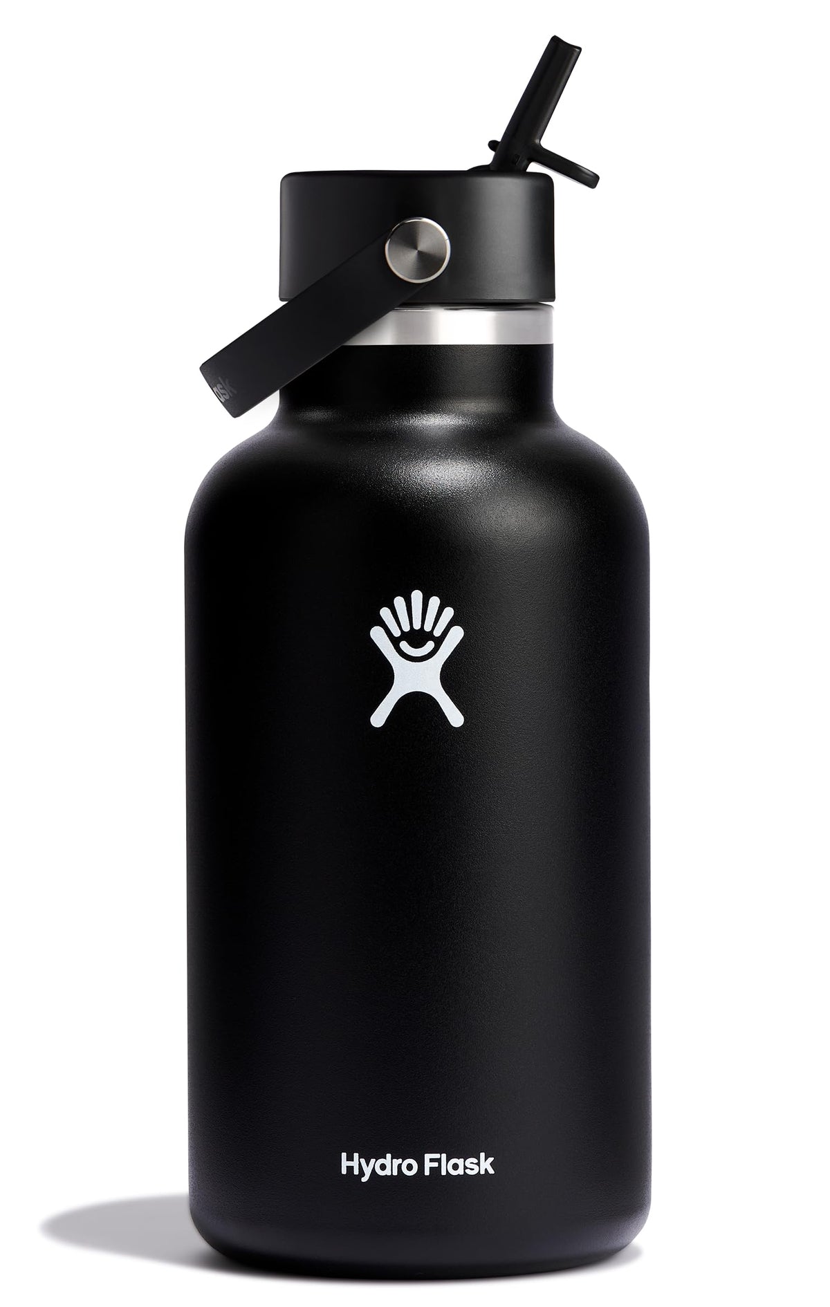Hydro Flask Water Bottle - Insulated Stainless Steel - Wide Mouth Flex Straw Lid, Non Spill, Leakproof and Refillable in 32 Oz Botanical Bliss Agave