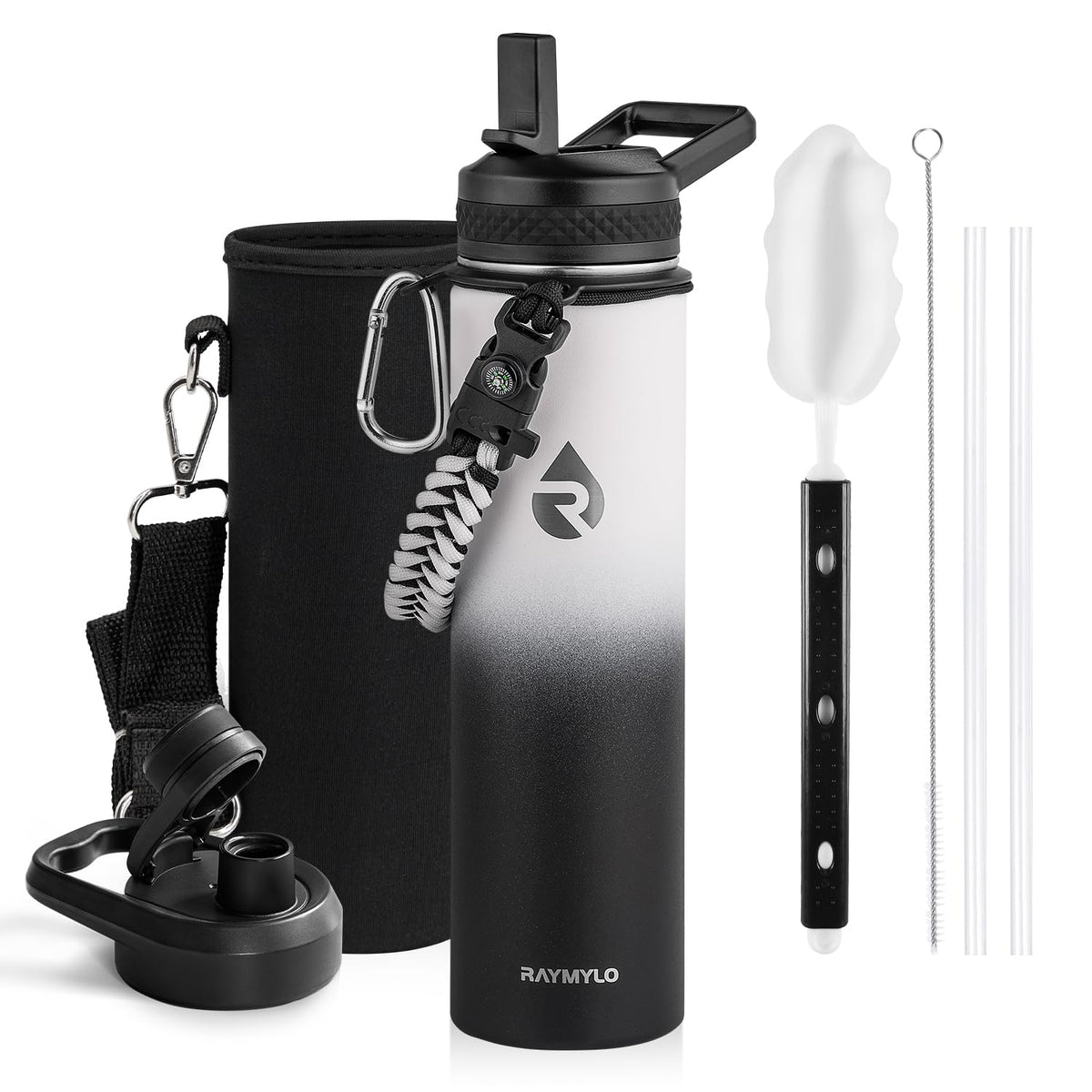 RAYMYLO One Gallon Water Bottle Insulated 128 oz, Stainless Steel