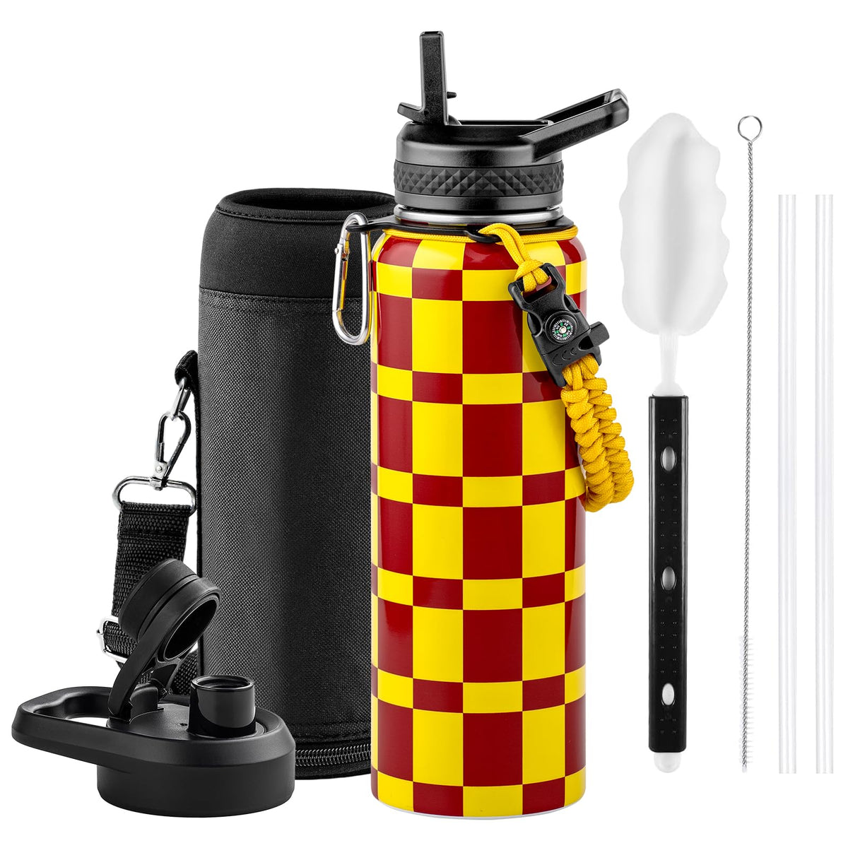 RAYMYLO Insulated Water Bottle 40 oz, Triple Wall Vacuum Stainless Steel