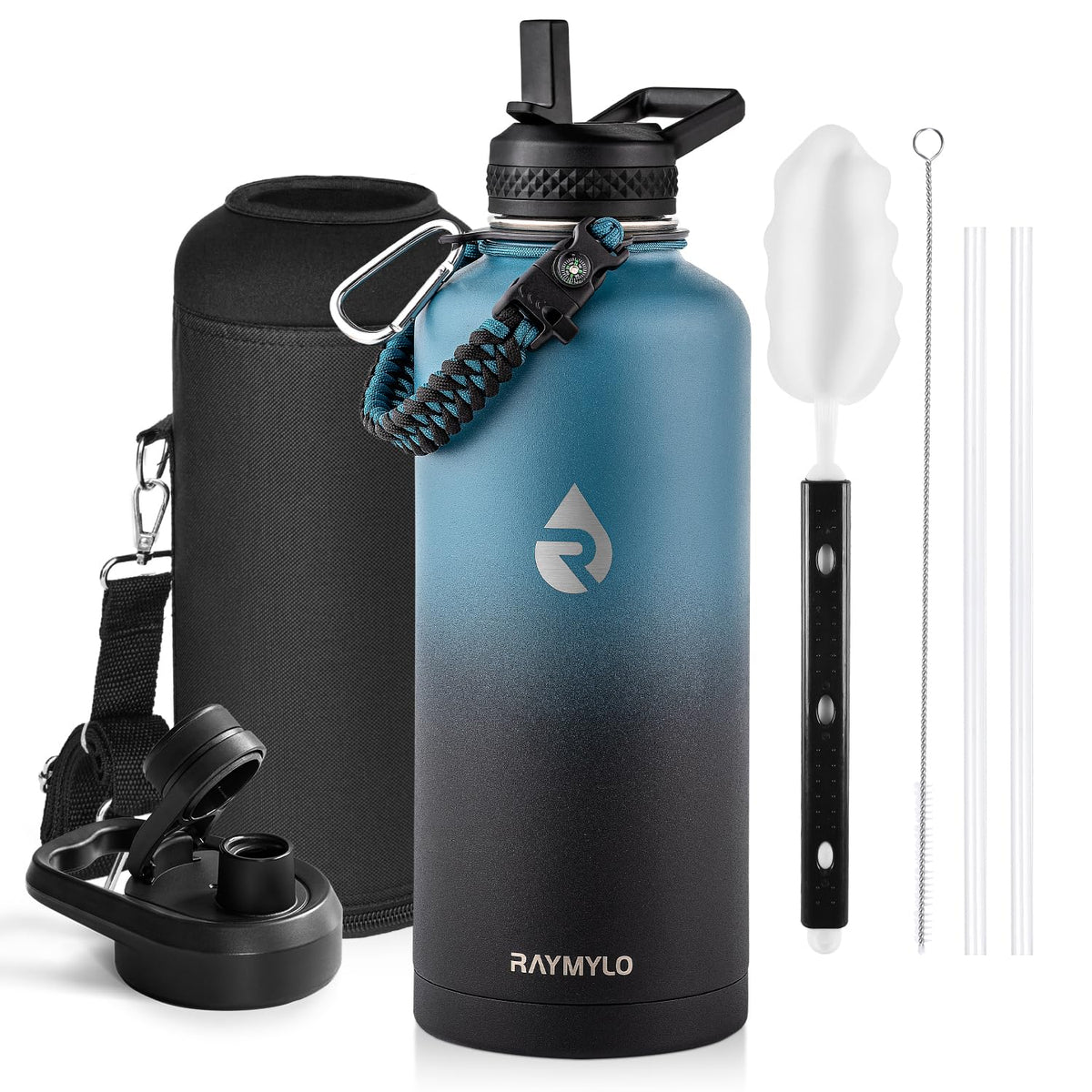RAYMYLO Insulated Water Bottle 64 oz, Triple Wall Vacuum Stainless Steel