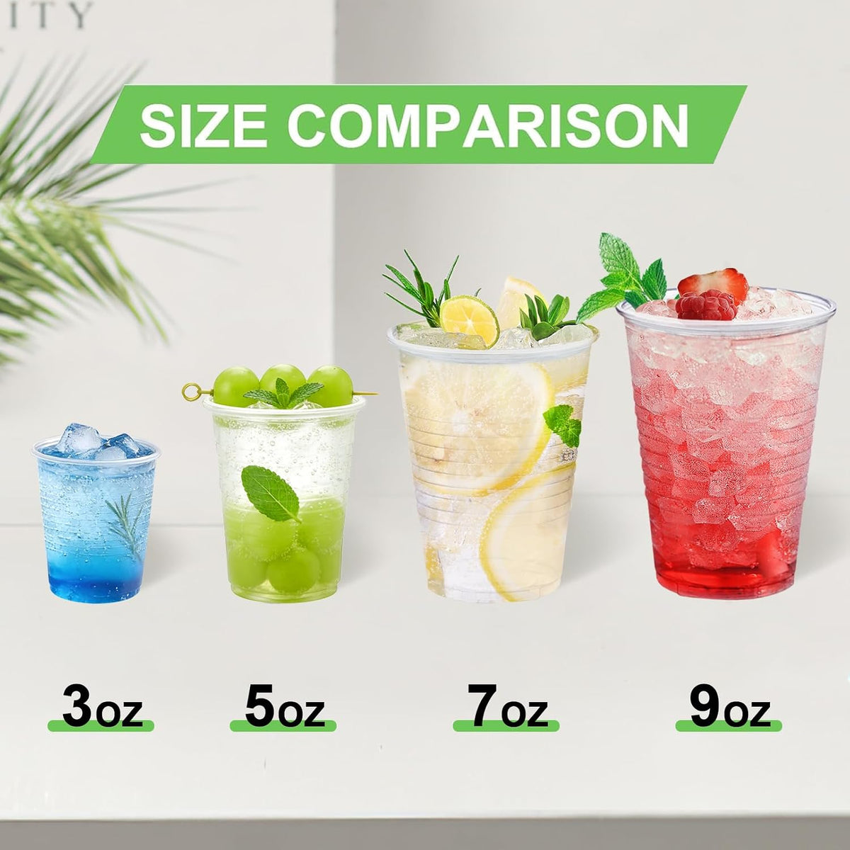 Lamosi 500 Pack 7 oz Plastic Cups, Disposable Clear Water Cups