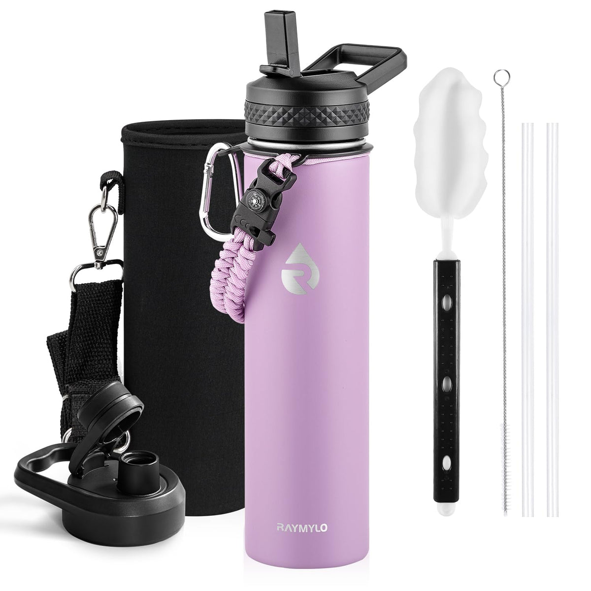 RAYMYLO Insulated Water Bottle 40 oz, Triple Wall Vacuum Stainless Steel