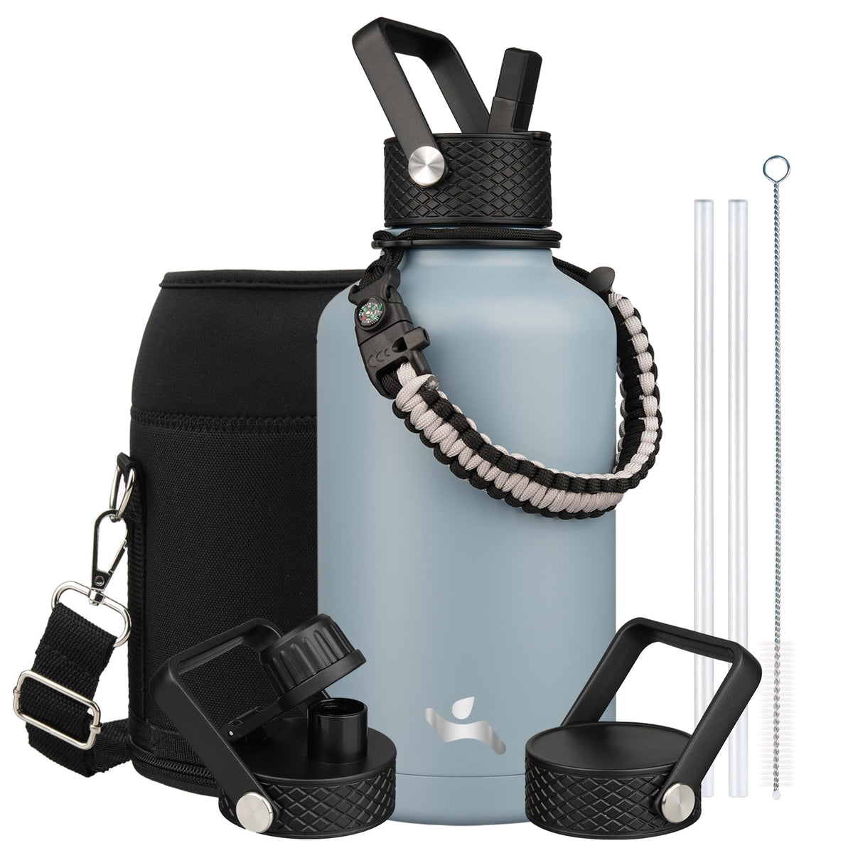 Konokyo 22 oz Insulated Stainless Steel Water Bottle with Straw Lid